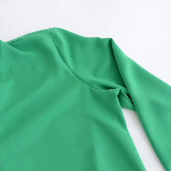 Lord & Taylor Kelly Green V-Neck Long Sleeve Tunic Dress Shirt LG - Picture 10 of 12